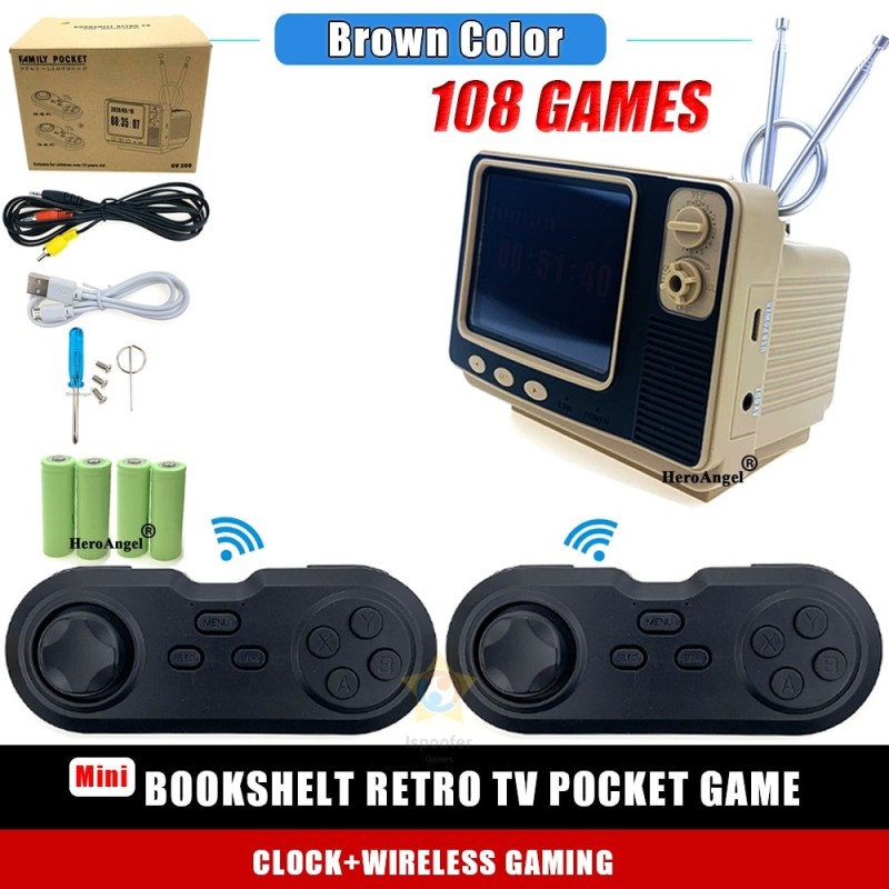 GV300 - retro TV game - video game console - with 2 wireless controllers - built-in 108 gamesOthers