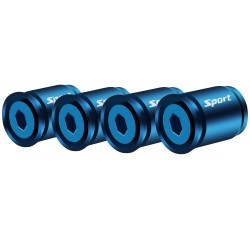 Sport - car tire valves - anti-theft caps - zinc alloy - 4 pieces