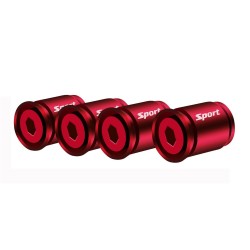 Sport - car tire valves - anti-theft caps - zinc alloy - 4 pieces