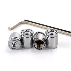 Sport - car tire valves - anti-theft caps - zinc alloy - 4 pieces