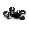 Car tire valves - aluminum caps - middle finger - 4 pieces