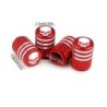 Car tire wheel valves - aluminum caps - skull design - 4 pieces