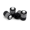 Car tire wheel valves - aluminum caps - skull design - 4 pieces