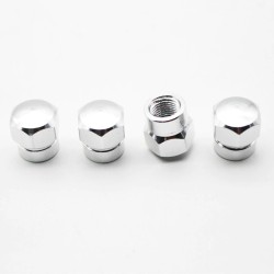 Universal car wheel valves - aluminum caps - hexagonal - 4 piecesWheel parts