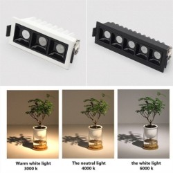 LED ceiling light - recessed strip - CREE - COB - indoor - dimmable - 2W - 30W
