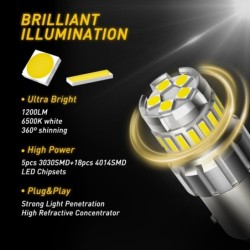 Car bulb - LED Canbus lamp - DRL - 1157 / P21/5W / BAY15D - 2 piecesDaytime Running Lights (DRL)