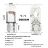 Lâmpada de carro - LED - W5W - T10 - COB - DRL - 12V - 10 peças
