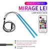Car LED strip light - flexible - waterproof - DRL - RGB - Bluetooth control / remote - 12V - 2 pieces