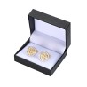 Elegant silver / gold round cufflinks - crusaders - stainless steel