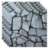 3D wall / floor sticker - self adhesive tile - waterproof - removable - 10 pieces
