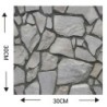 3D wall / floor sticker - self adhesive tile - waterproof - removable - 10 pieces