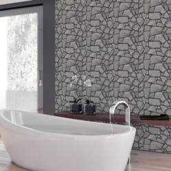 3D wall / floor sticker - self adhesive tile - waterproof - removable - 10 pieces