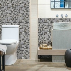 3D wall / floor sticker - self adhesive tile - waterproof - removable - 10 pieces
