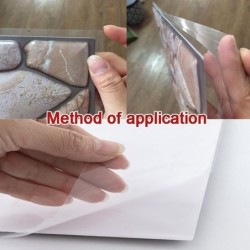 3D wall / floor sticker - self adhesive tile - waterproof - removable - 10 pieces