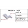 Sensor with LED light - for an inner hinge - universal - for furniture / wardrobes / cabinets