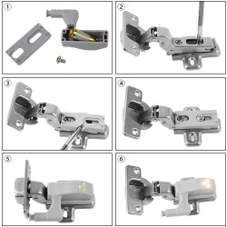Sensor with LED light - for an inner hinge - universal - for furniture / wardrobes / cabinets