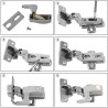 Sensor with LED light - for an inner hinge - universal - for furniture / wardrobes / cabinets