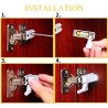 Sensor with LED light - for an inner hinge - universal - for furniture / wardrobes / cabinets