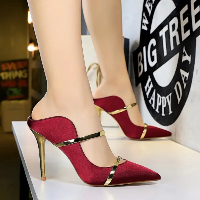 Sexy thin high heels - low cut - slip-on sandalsSandals