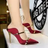 Sexy thin high heels - low cut - slip-on sandalsSandals