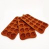 Silicone baking mould - diamond heart shaped - 8 / 15 holes