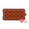 Silicone baking mould - diamond heart shaped - 8 / 15 holes