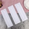 Decorative cream spatula - scraper - irregular teeth / edge