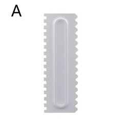 Decorative cream spatula - scraper - irregular teeth / edge