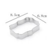 Cookie cutter mold - oval / rectangle / square - stainless steel - 8 pieces