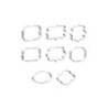 Cookie cutter mold - oval / rectangle / square - stainless steel - 8 pieces