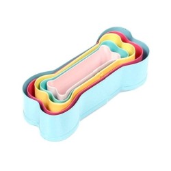 Cookie cutter mold - bone shaped - stainless steel - 5 pieces