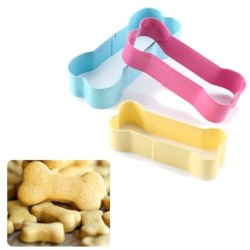 Cookie cutter mold - bone shaped - stainless steel - 5 pieces