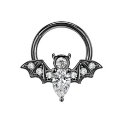 Crystal nose ring - bat / bee / snake