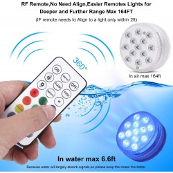 Submersible / underwater light - for aquarium / bathtub - 13LED - 16 RGB - IP68 - with RF remoteLights & lighting