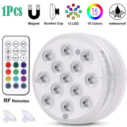 Submersible / underwater light - for aquarium / bathtub - 13LED - 16 RGB - IP68 - with RF remoteLights & lighting
