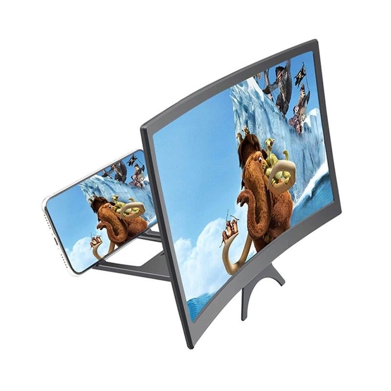 12" - HD projector - phone screen magnifying - curved glass - adjustable