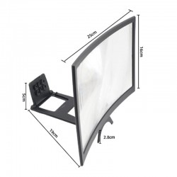 12" - HD projector - phone screen magnifying - curved glass - adjustable