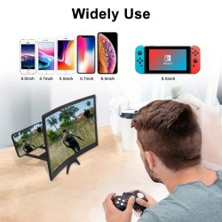 12" - HD projector - phone screen magnifying - curved glass - adjustable