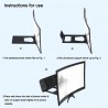 12" - HD projector - phone screen magnifying - curved glass - adjustable