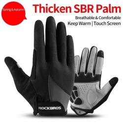 Windproof / thermal cycling gloves - touch screen fingertips - unisex