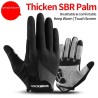 Windproof / thermal cycling gloves - touch screen fingertips - unisex