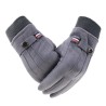 Winter suede gloves - touch screen function - windproof - anti-slip - unisex