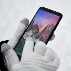Warm thick winter gloves - touch screen function - cashmere