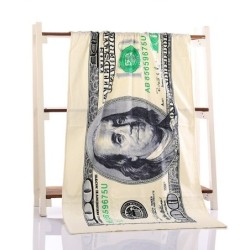 100 US dollar print - bath / beach towel - quick drying - 70 * 140cmTextile