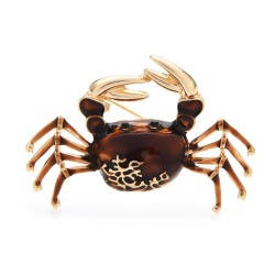 Elegant brooch - crab shaped