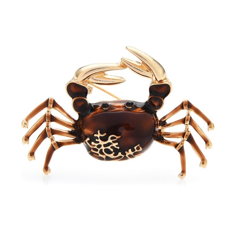 Elegant brooch - crab shaped