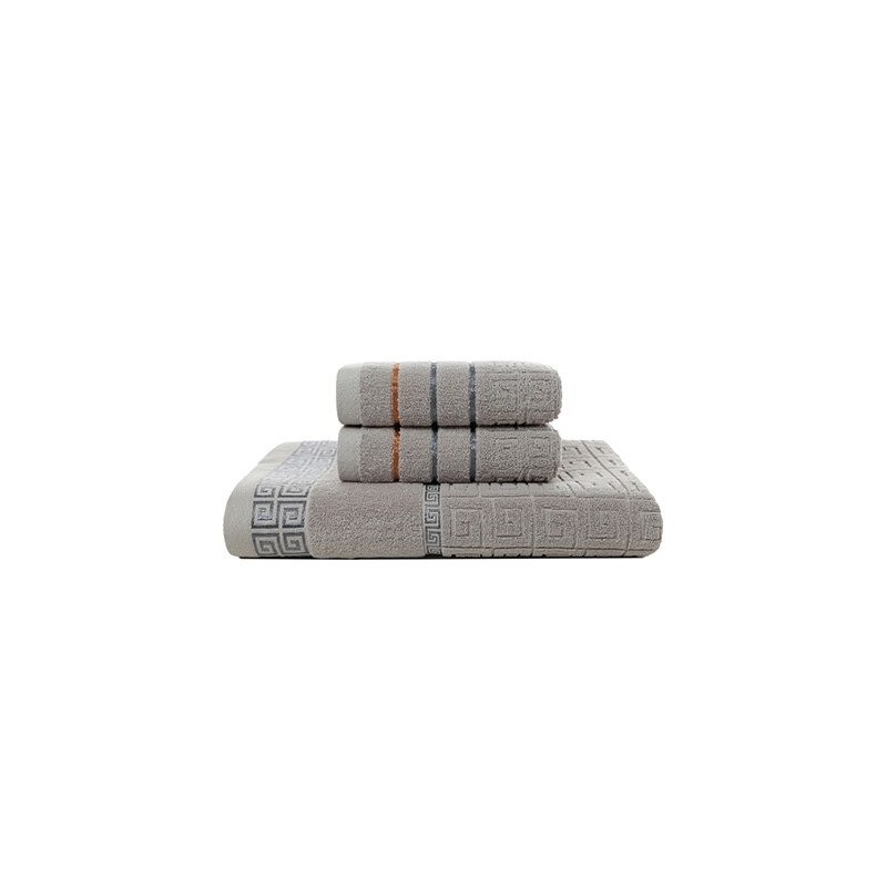 Luxurious large bath / face / hand towel - cotton - 70 * 140cm - 3 pieces set