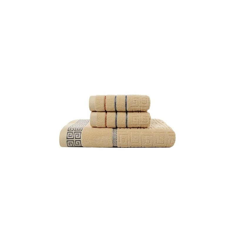 Luxurious large bath / face / hand towel - cotton - 70 * 140cm - 3 pieces set