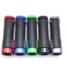 Motorcycle handlebar grips - aluminum / rubber - 22mm - for Suzuki / universal