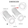 Motorcycle handlebar grips - aluminum / rubber - 22mm - for Suzuki / universal